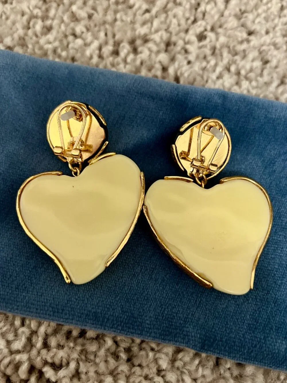Zara Heart Drop Statement Earrings, NEW